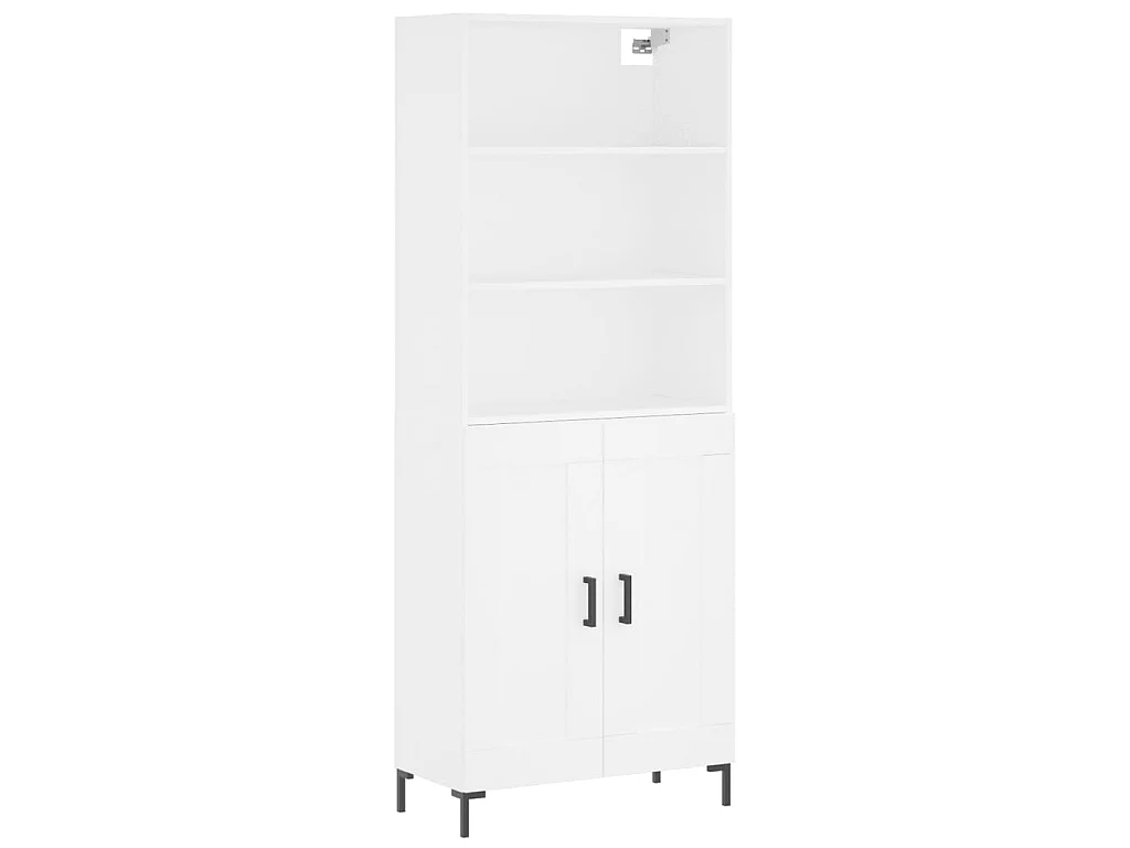 Highboard,Kommode Weiß 69,5x34x180 cm Holzwerkstoff -gkd36296