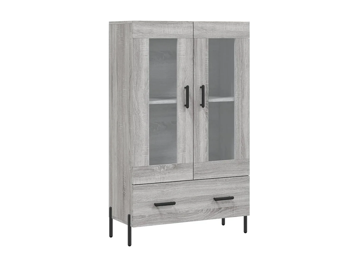 Buffet haut sonoma gris 69,5x31x115 cm bois d'ingénierie QWE41021