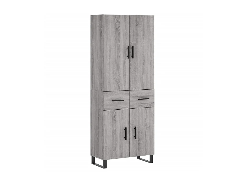 Highboard,Kommode Grau Sonoma 69,5x34x180 cm Holzwerkstoff -gkd192706