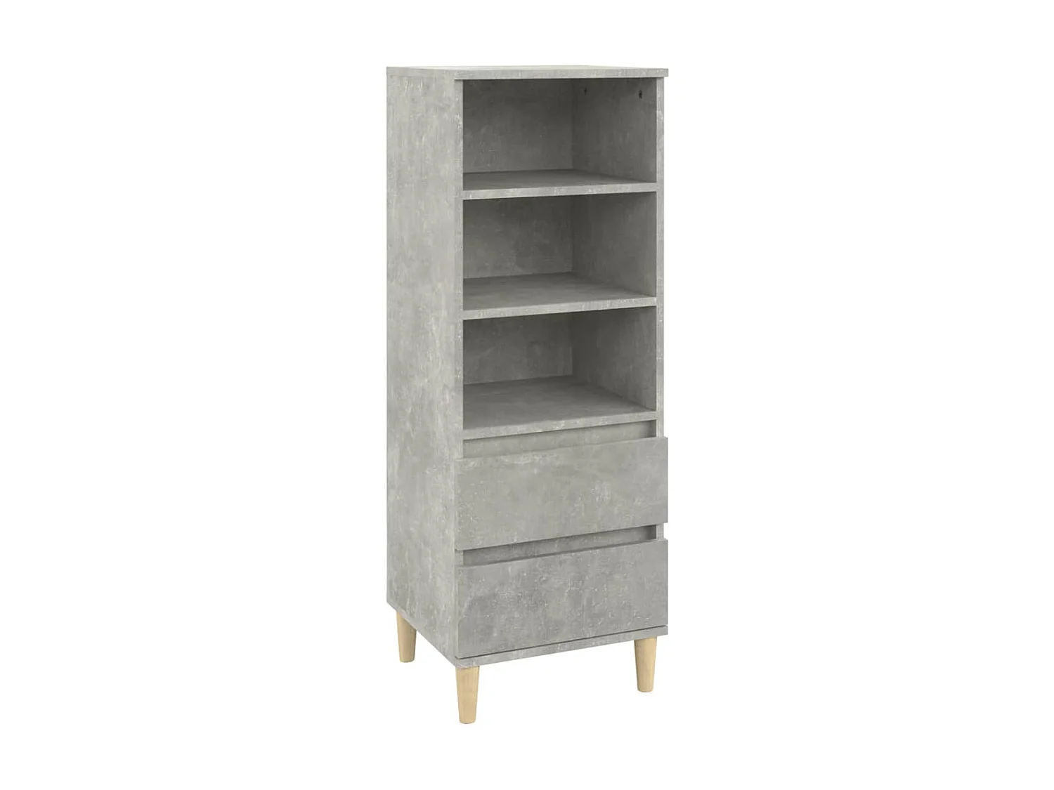 Buffet haut Gris béton 40x36x110 cm Bois d'ingénierie EGER97753