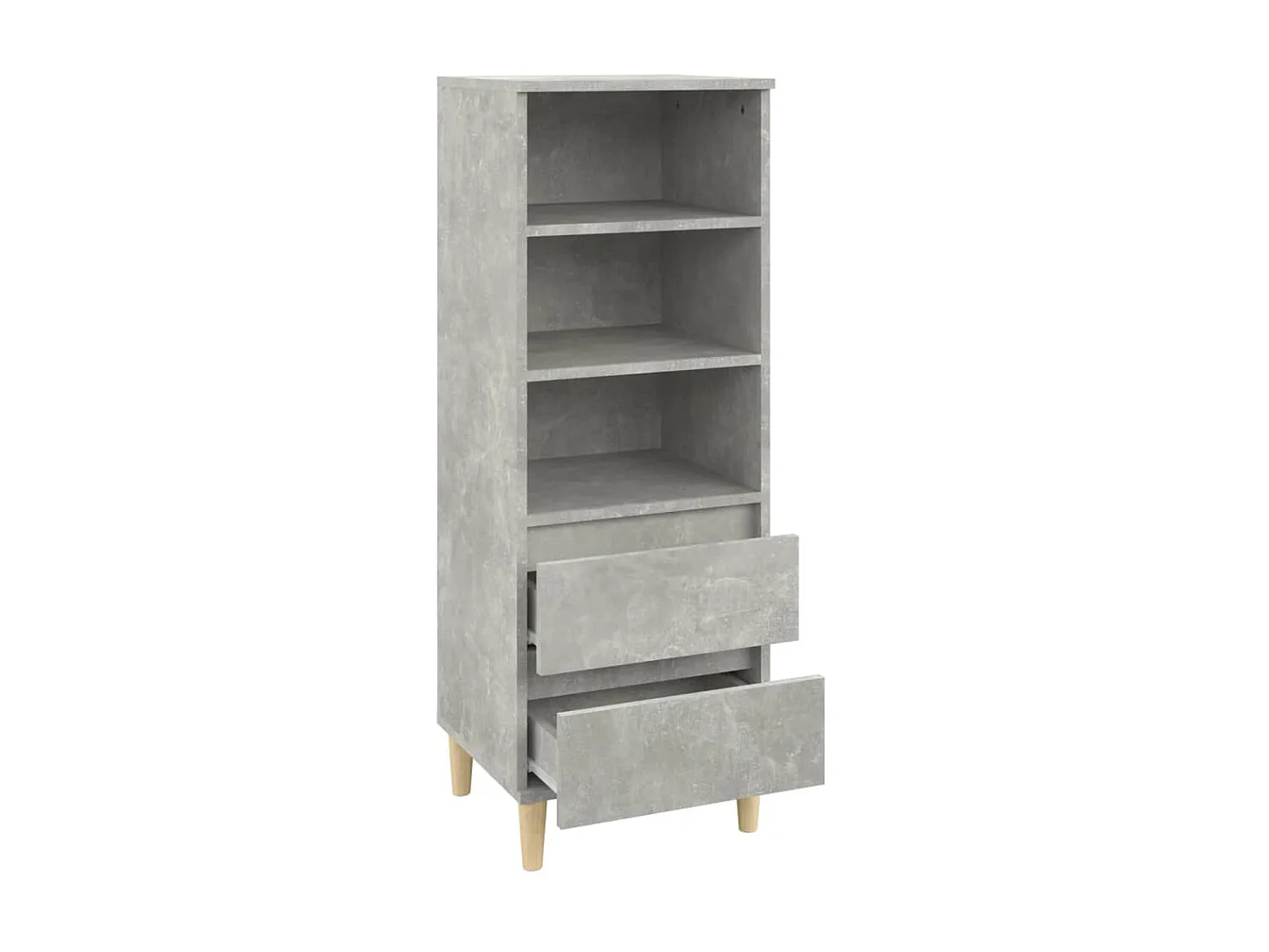 Buffet haut Gris béton 40x36x110 cm Bois d'ingénierie EGER97753