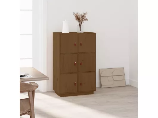 Kauf Unique Highboard,Kommode Honigbraun 67x40x108,5 cm Massivholz Kiefer -gkd126862