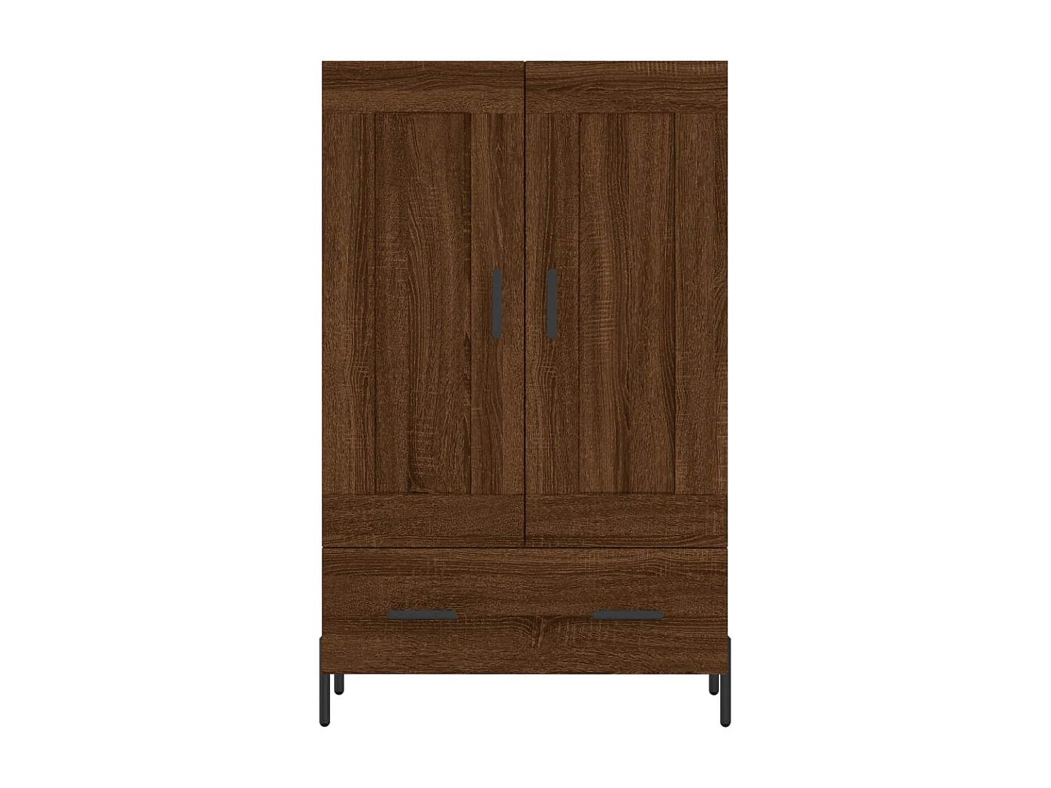 Buffet haut chêne marron 69,5x31x115 cm bois d'ingénierie QWE77449