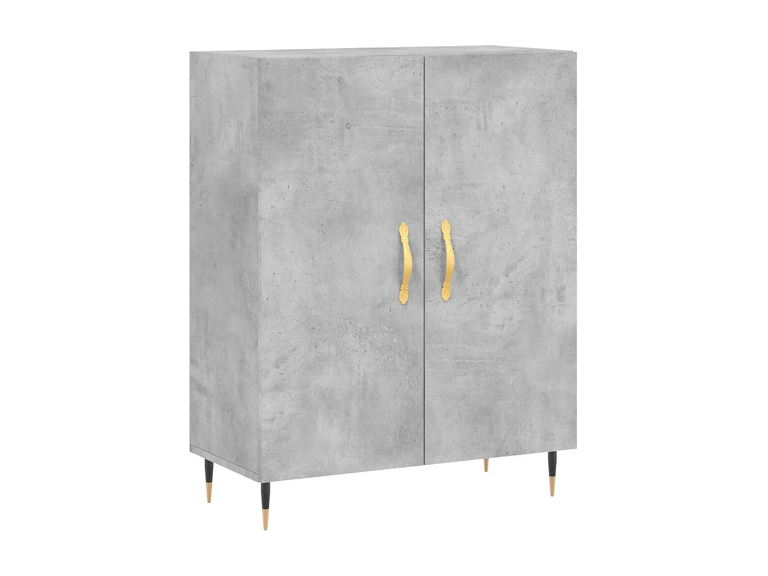 Highboard,Kommode Betongrau 69,5x34x180 cm Holzwerkstoff -gkd145255