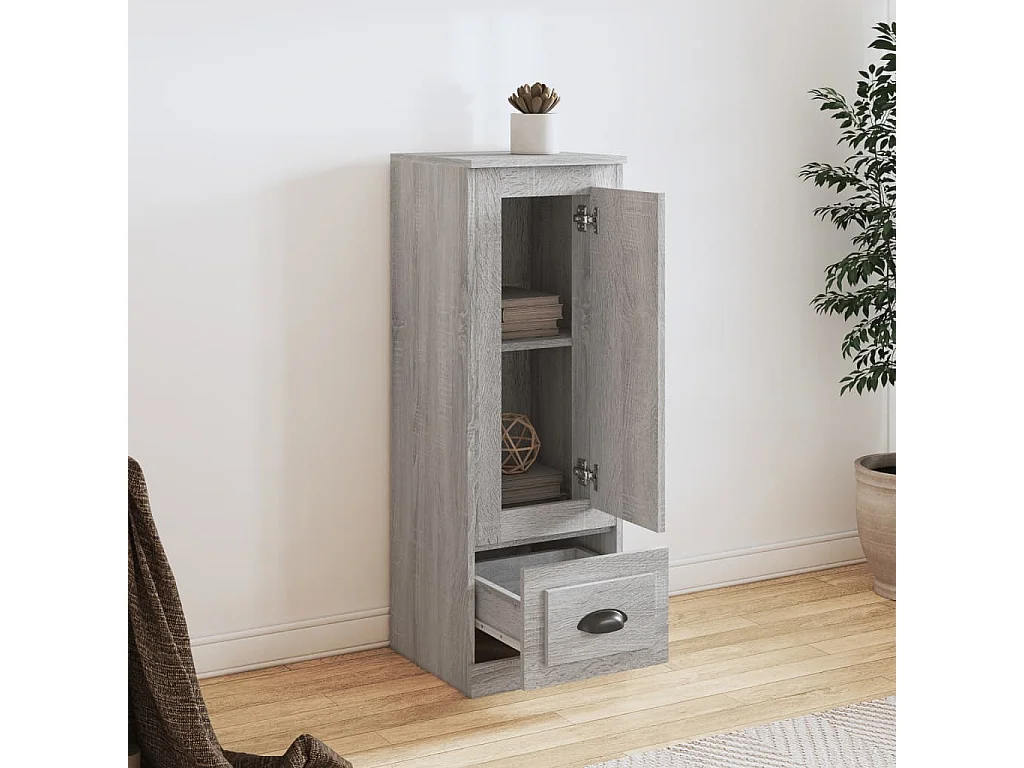 Highboard,Kommode Grau Sonoma 36x35,5x103,5 cm Holzwerkstoff -gkd657884