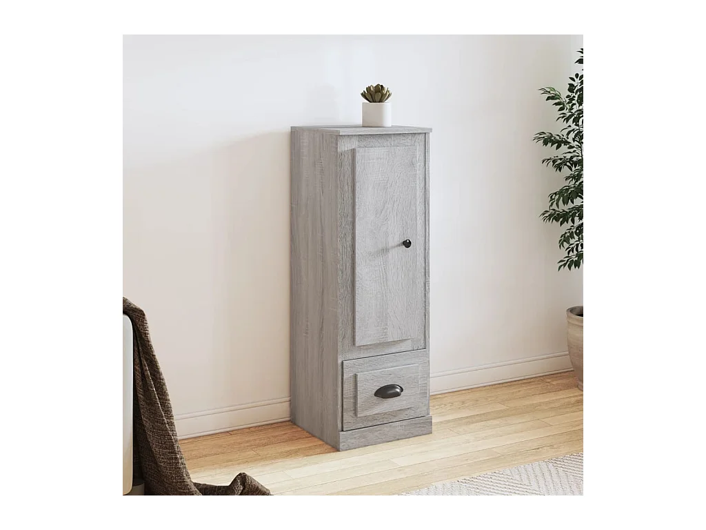Buffet haut sonoma gris 36x35,5x103,5 cm bois d'ingénierie EGER57098
