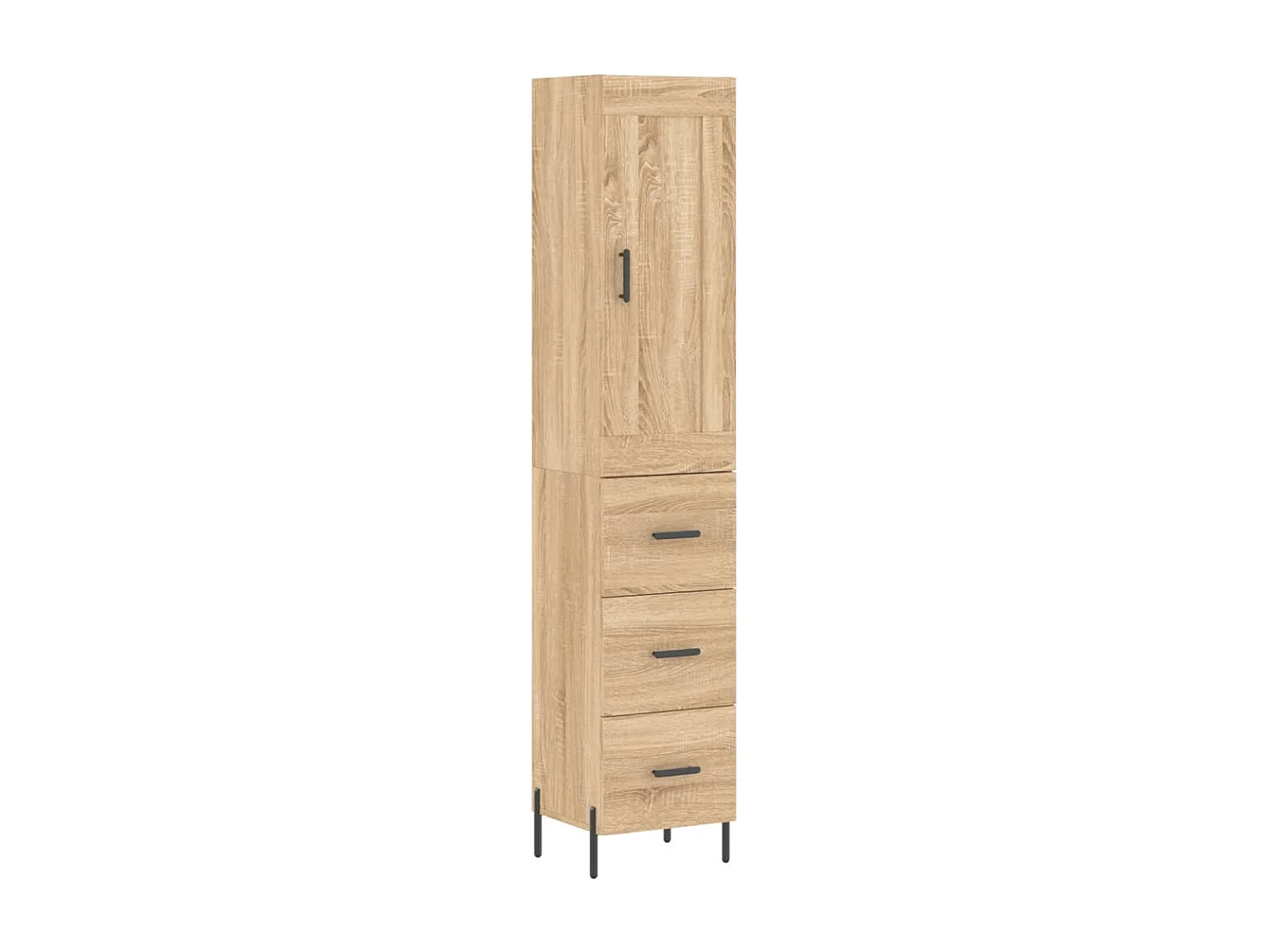 Buffet haut Chêne sonoma 34,5x34x180 cm Bois d'ingénierie QWE59094