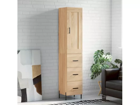 Kauf Unique Highboard,Kommode Sonoma-Eiche 34,5x34x180 cm Holzwerkstoff -gkd978903