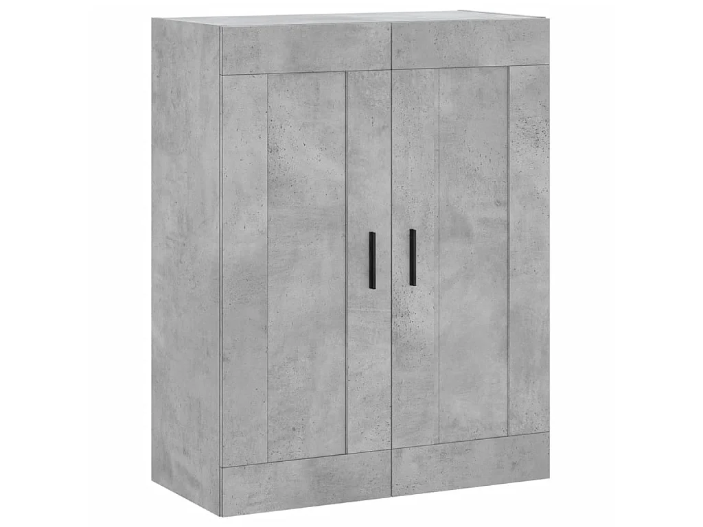 Buffet haut Gris béton 69,5x34x180 cm Bois d'ingénierie QWE61715