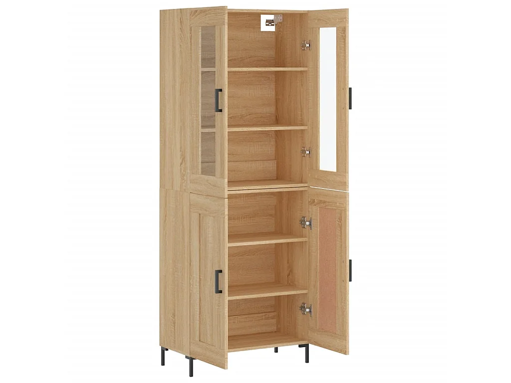 Highboard,Kommode Sonoma-Eiche 69,5x34x180 cm Holzwerkstoff -gkd62118