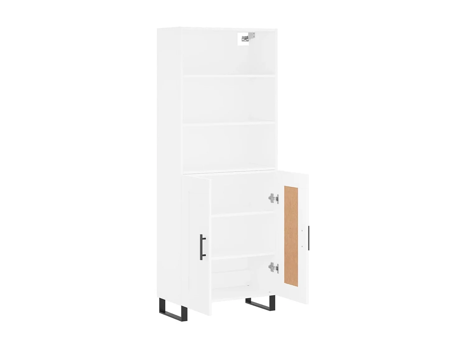 Aparador alto 69,5x34x180 cm derivados de madeira branco PT145531