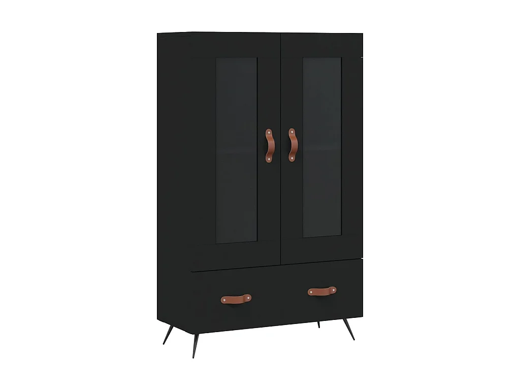 Highboard,Kommode Schwarz 69,5x31x115 cm Holzwerkstoff -gkd634994