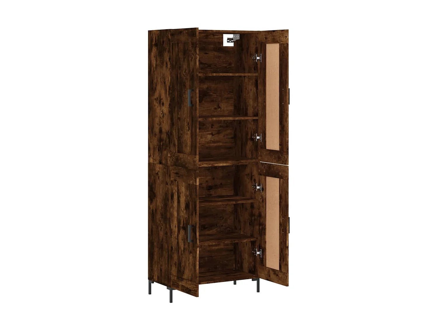 Buffet haut Chêne fumé 69,5x34x180 cm Bois d'ingénierie QWE57192