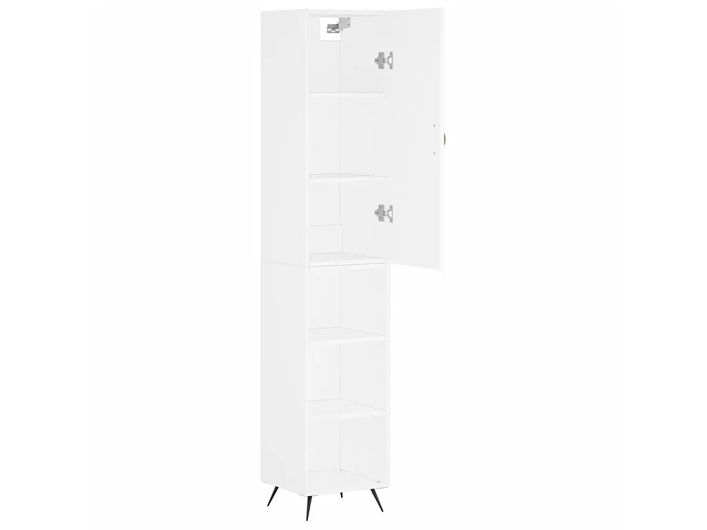 Buffet haut Blanc 34,5x34x180 cm Bois d'ingénierie QWE24892