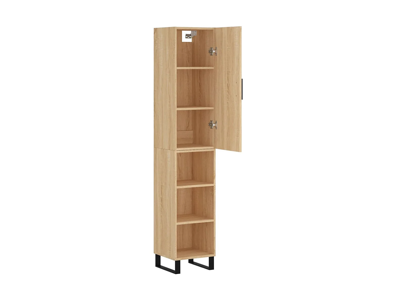 Highboard,Kommode Sonoma-Eiche 34,5x34x180 cm Holzwerkstoff -gkd625926