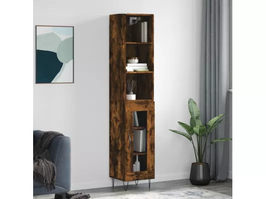 Kauf Unique Highboard,Kommode Räuchereiche 34,5x34x180 cm Holzwerkstoff -gkd204199