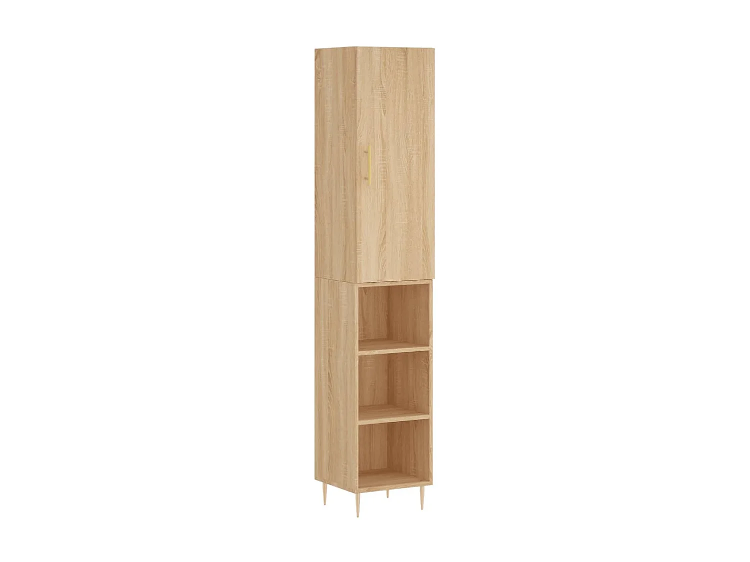 Buffet haut Chêne sonoma 34,5x34x180 cm Bois d'ingénierie QWE23924