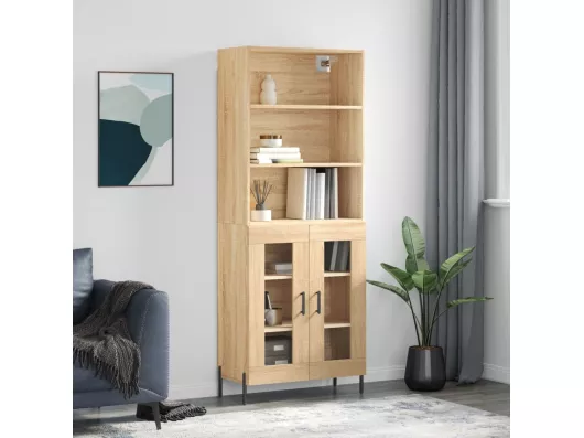 Kauf Unique Highboard,Kommode Sonoma-Eiche 69,5x34x180 cm Holzwerkstoff -gkd372784