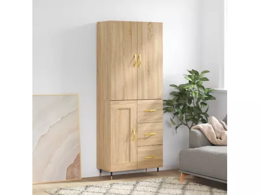 Kauf Unique Highboard,Kommode Sonoma-Eiche 69,5x34x180 cm Holzwerkstoff -gkd416830