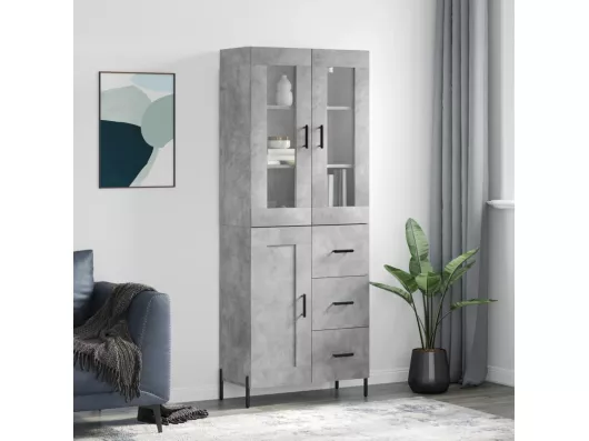 Kauf Unique Highboard,Kommode Betongrau 69,5x34x180 cm Holzwerkstoff -gkd14348