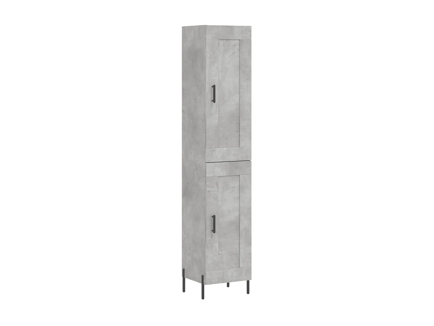 Aparador de madera contrachapada gris hormigón 34,5x34x180 cm ES51011
