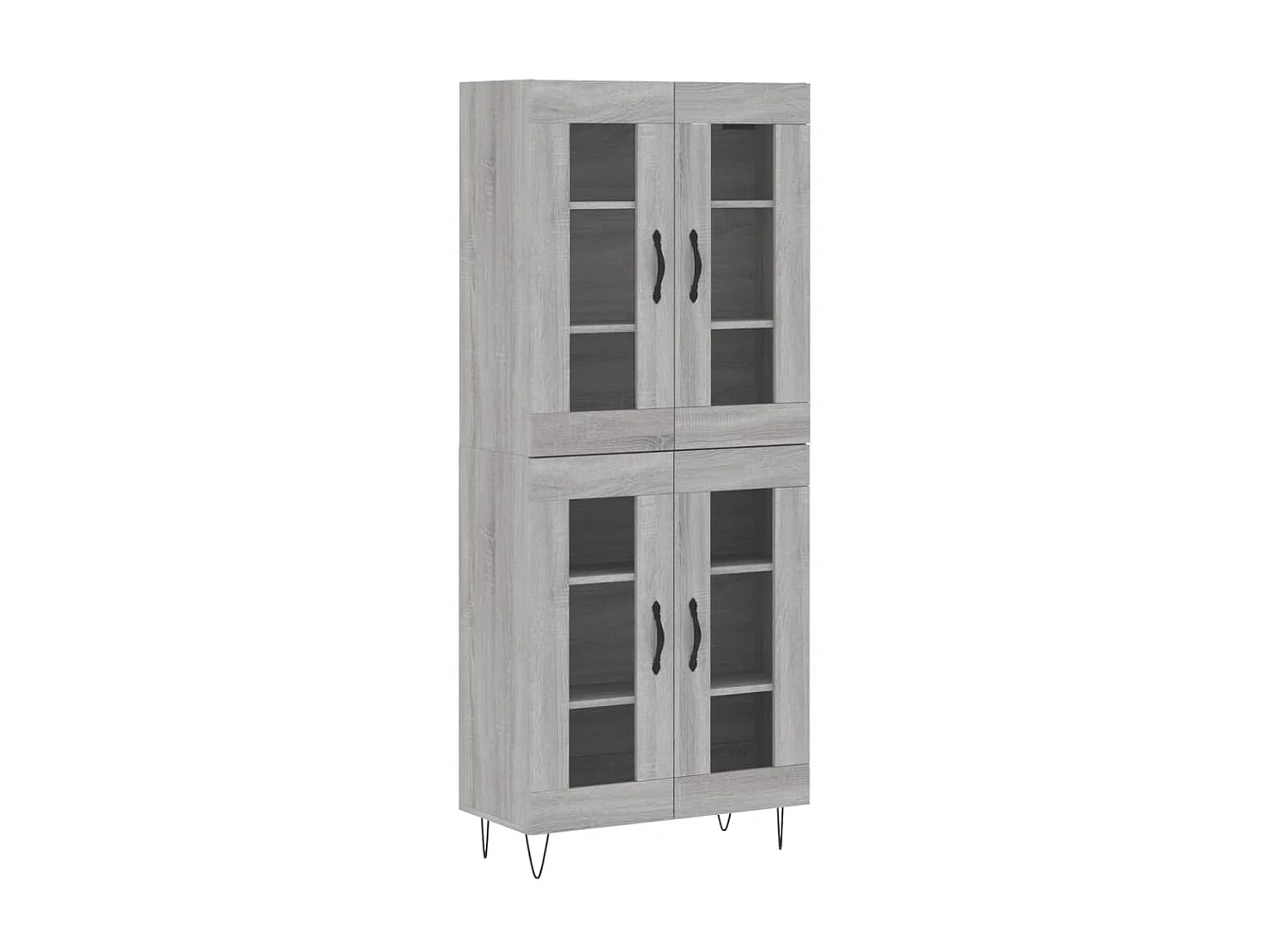 Buffet haut Sonoma gris 69,5x34x180 cm Bois d'ingénierie QWE26475