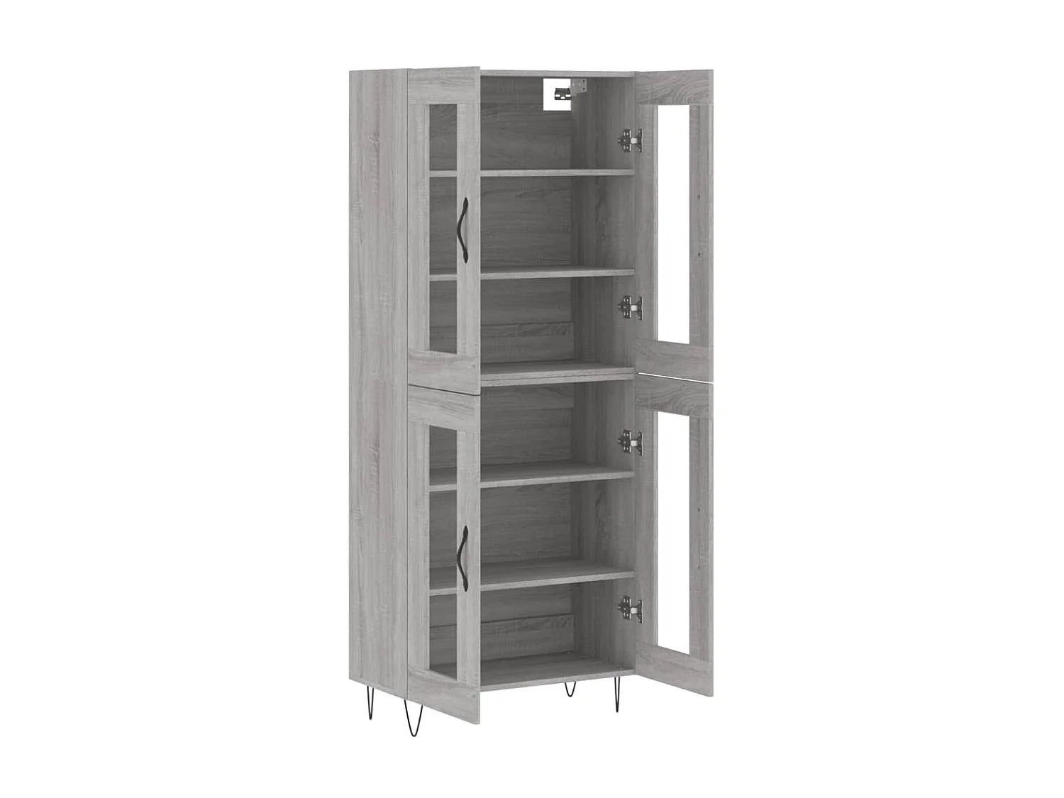 Buffet haut Sonoma gris 69,5x34x180 cm Bois d'ingénierie QWE26475