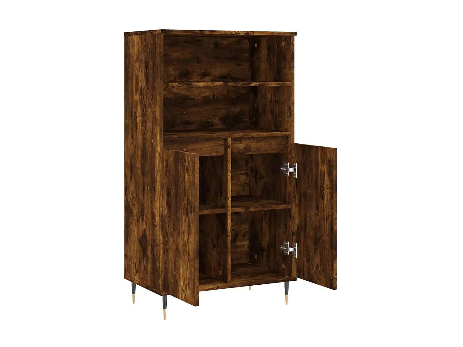Highboard,Kommode Räuchereiche 60x36x110 cm Holzwerkstoff -gkd24118
