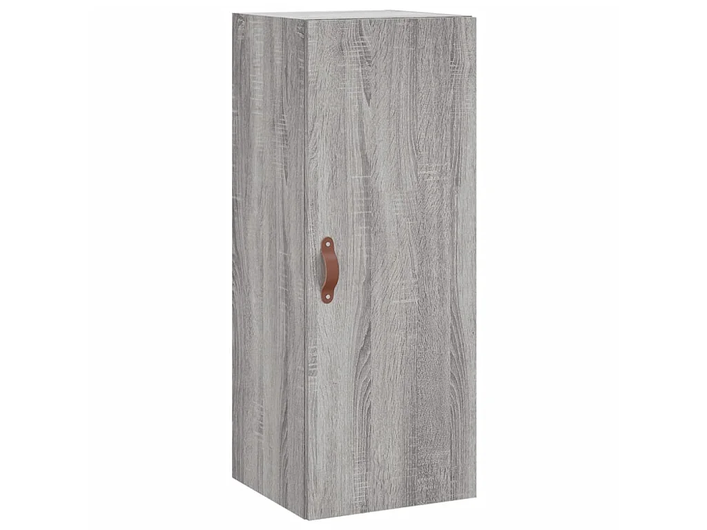 Aparador alto madera contrachapada gris Sonoma 34,5x34x180 cm ES49454