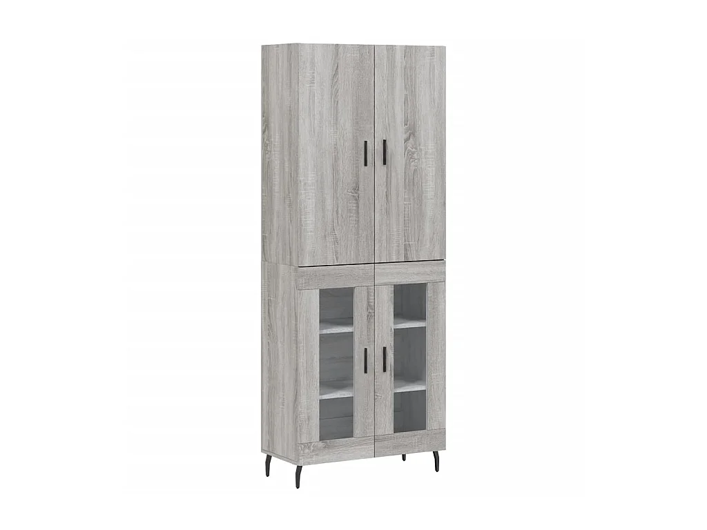 Highboard,Kommode Grau Sonoma 69,5x34x180 cm Holzwerkstoff -gkd155600