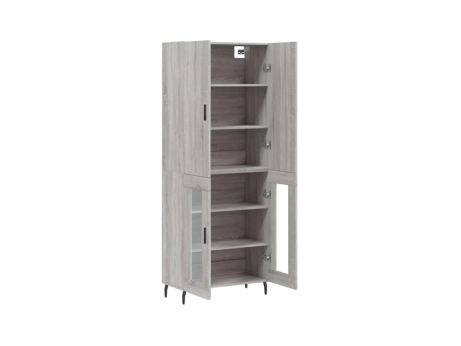 Highboard,Kommode Grau Sonoma 69,5x34x180 cm Holzwerkstoff -gkd155600