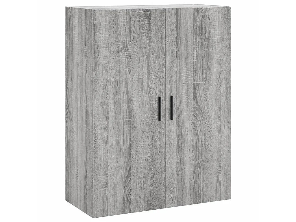 Aparador alto madera contrachapada gris sonoma 69,5x34x180 cm ES46278