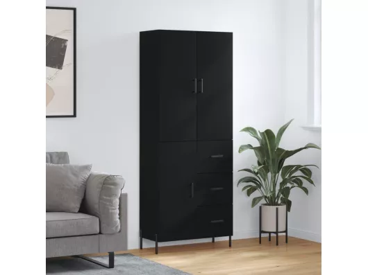 Kauf Unique Highboard,Kommode Schwarz 69,5x34x180 cm Holzwerkstoff -gkd622213