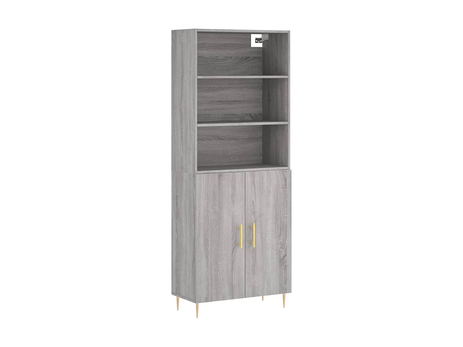 Highboard,Kommode Grau Sonoma 69,5x34x180 cm Holzwerkstoff -gkd924383