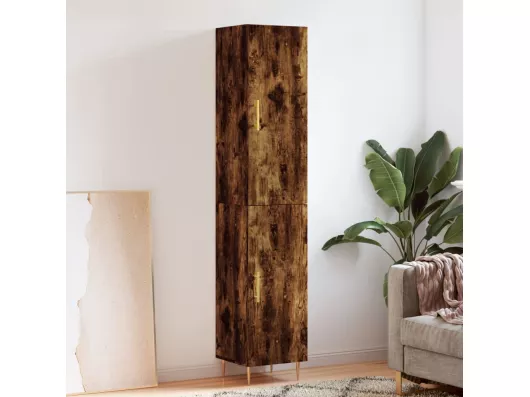 Kauf Unique Highboard,Kommode Räuchereiche 34,5x34x180 cm Holzwerkstoff -gkd146744