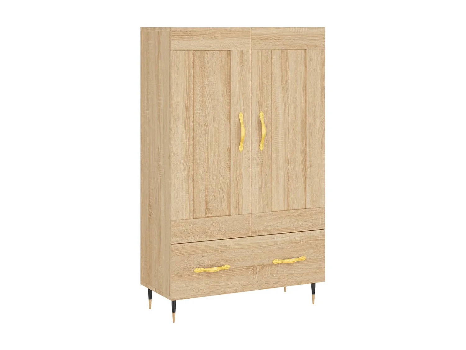 Buffet haut chêne sonoma 69,5x31x115 cm bois d'ingénierie QWE13129