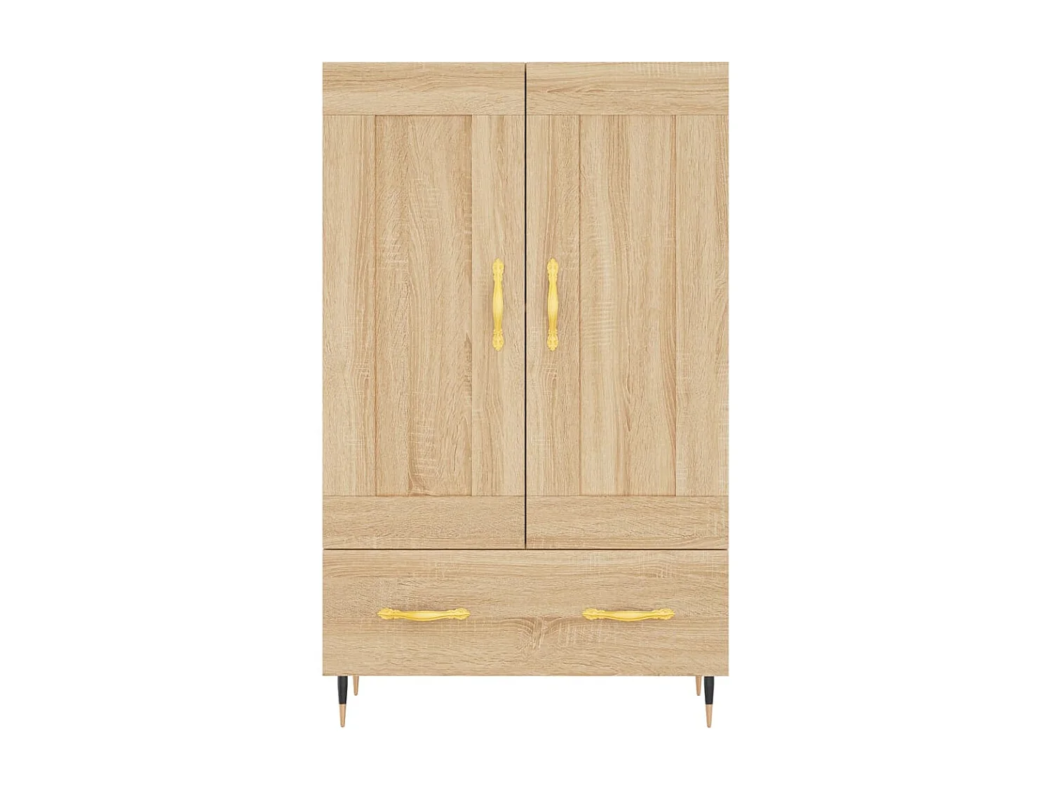 Buffet haut chêne sonoma 69,5x31x115 cm bois d'ingénierie QWE13129
