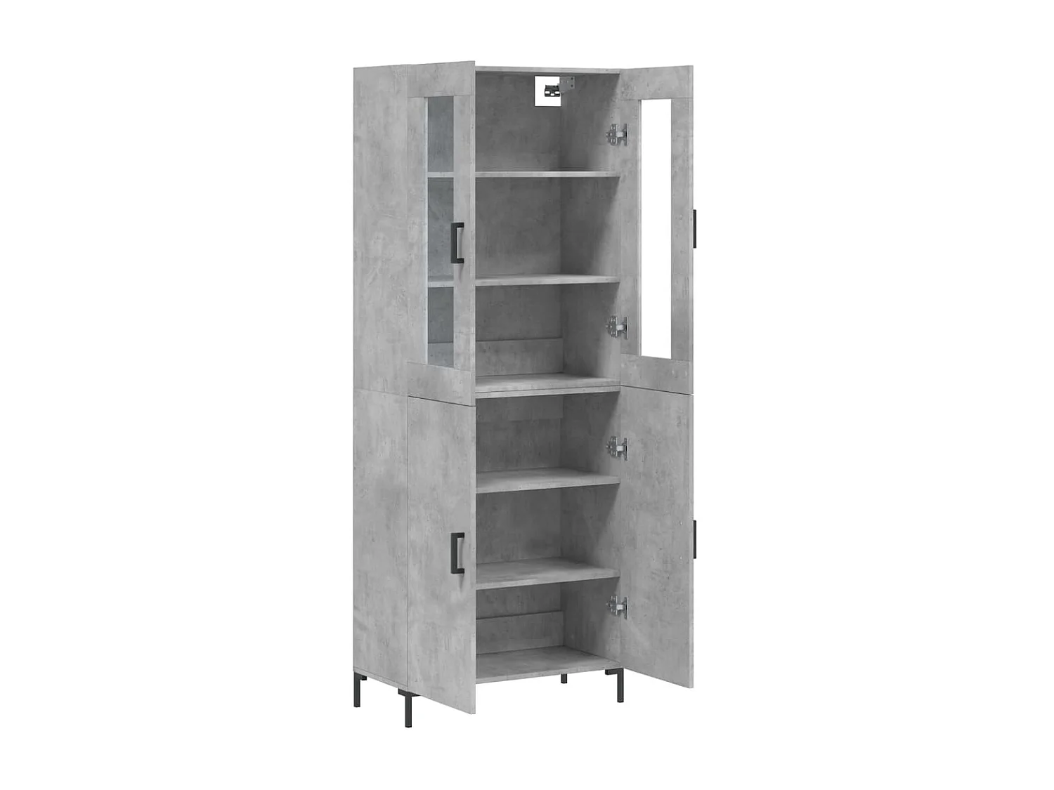 Highboard,Kommode Betongrau 69,5x34x180 cm Holzwerkstoff -gkd838886