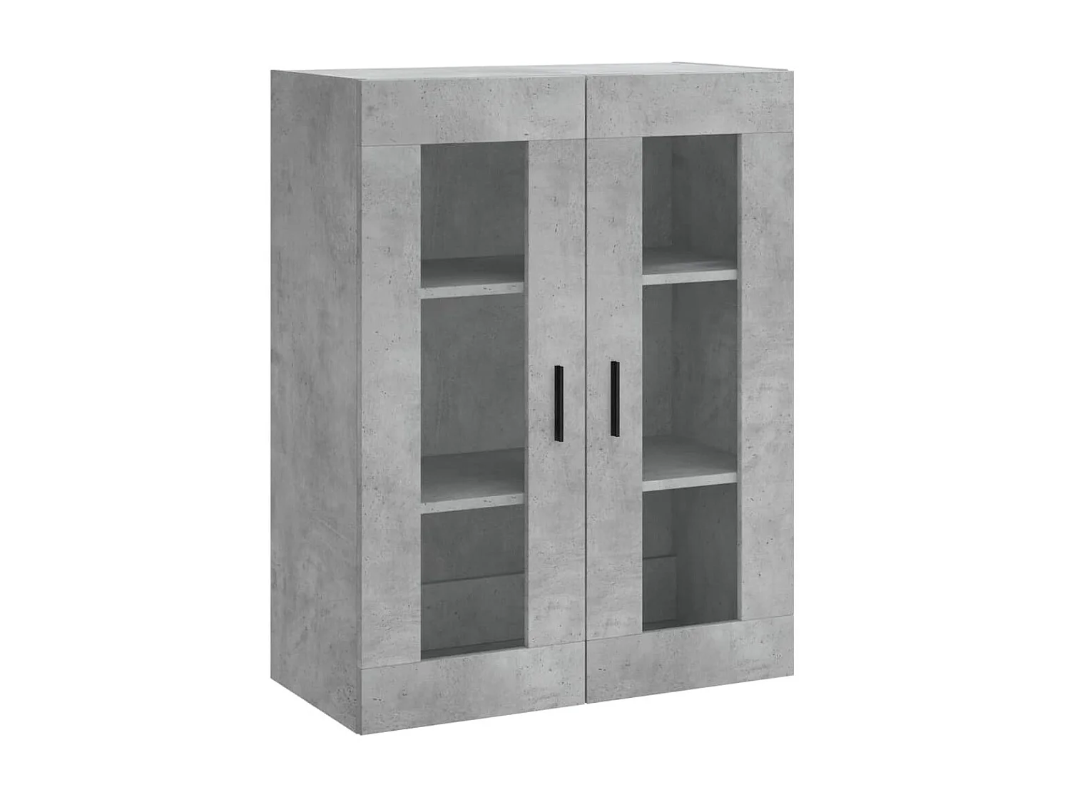 Buffet haut Gris béton 69,5x34x180 cm Bois d'ingénierie QWE94018