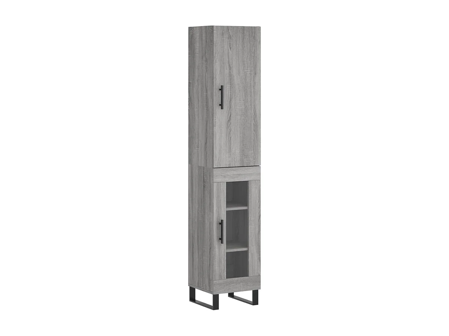 Buffet haut Sonoma gris 34,5x34x180 cm Bois d'ingénierie QWE45463