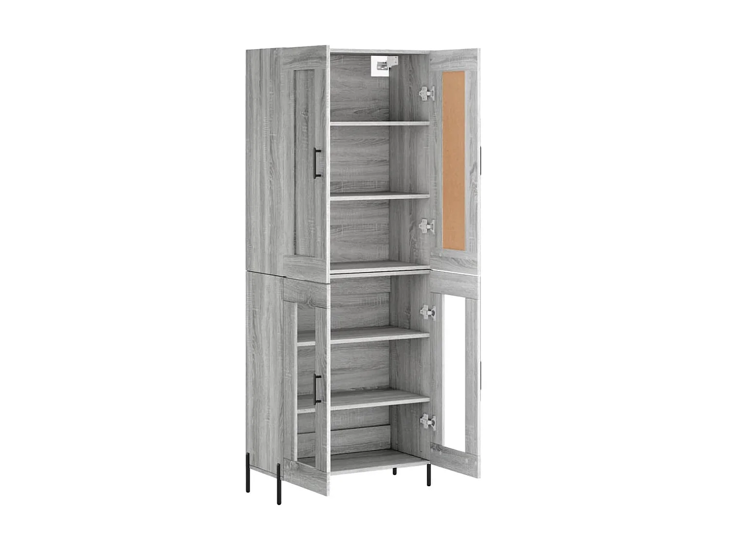 Highboard,Kommode Grau Sonoma 69,5x34x180 cm Holzwerkstoff -gkd324684