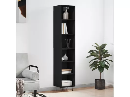 Kauf Unique Highboard,Kommode Schwarz 34,5x32,5x180 cm Holzwerkstoff -gkd364544