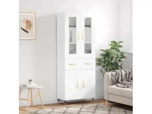 Kauf Unique Highboard,Kommode Hochglanz-Weiß 69,5x34x180 cm Holzwerkstoff -gkd115918