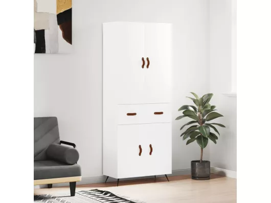 Kauf Unique Highboard,Kommode Weiß 69,5x34x180 cm Holzwerkstoff -gkd298984