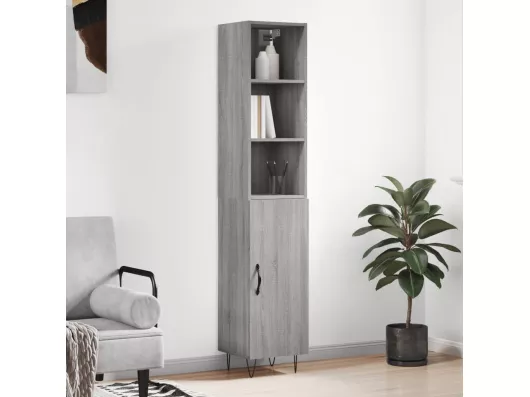 Kauf Unique Highboard,Kommode Grau Sonoma 34,5x34x180 cm Holzwerkstoff -gkd695747