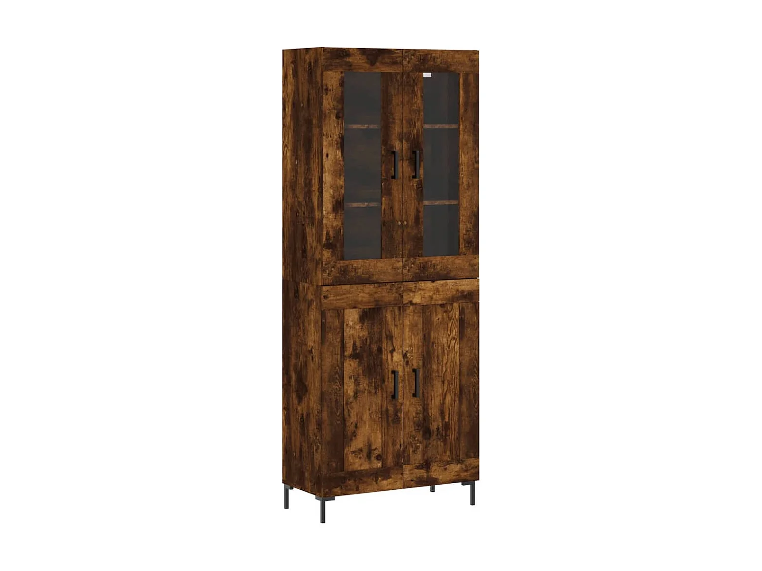 Highboard,Kommode Räuchereiche 69,5x34x180 cm Holzwerkstoff -gkd687928
