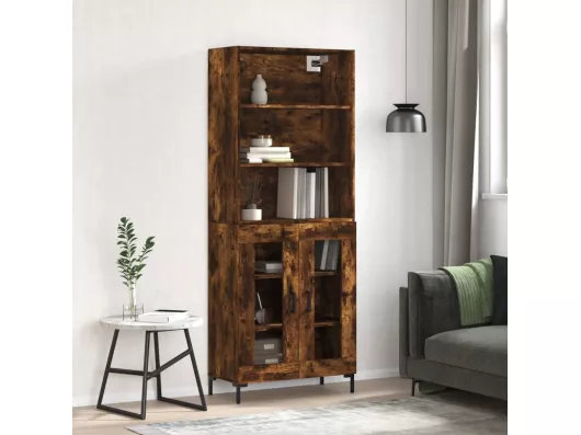 Kauf Unique Highboard,Kommode Räuchereiche 69,5x34x180 cm Holzwerkstoff -gkd580393