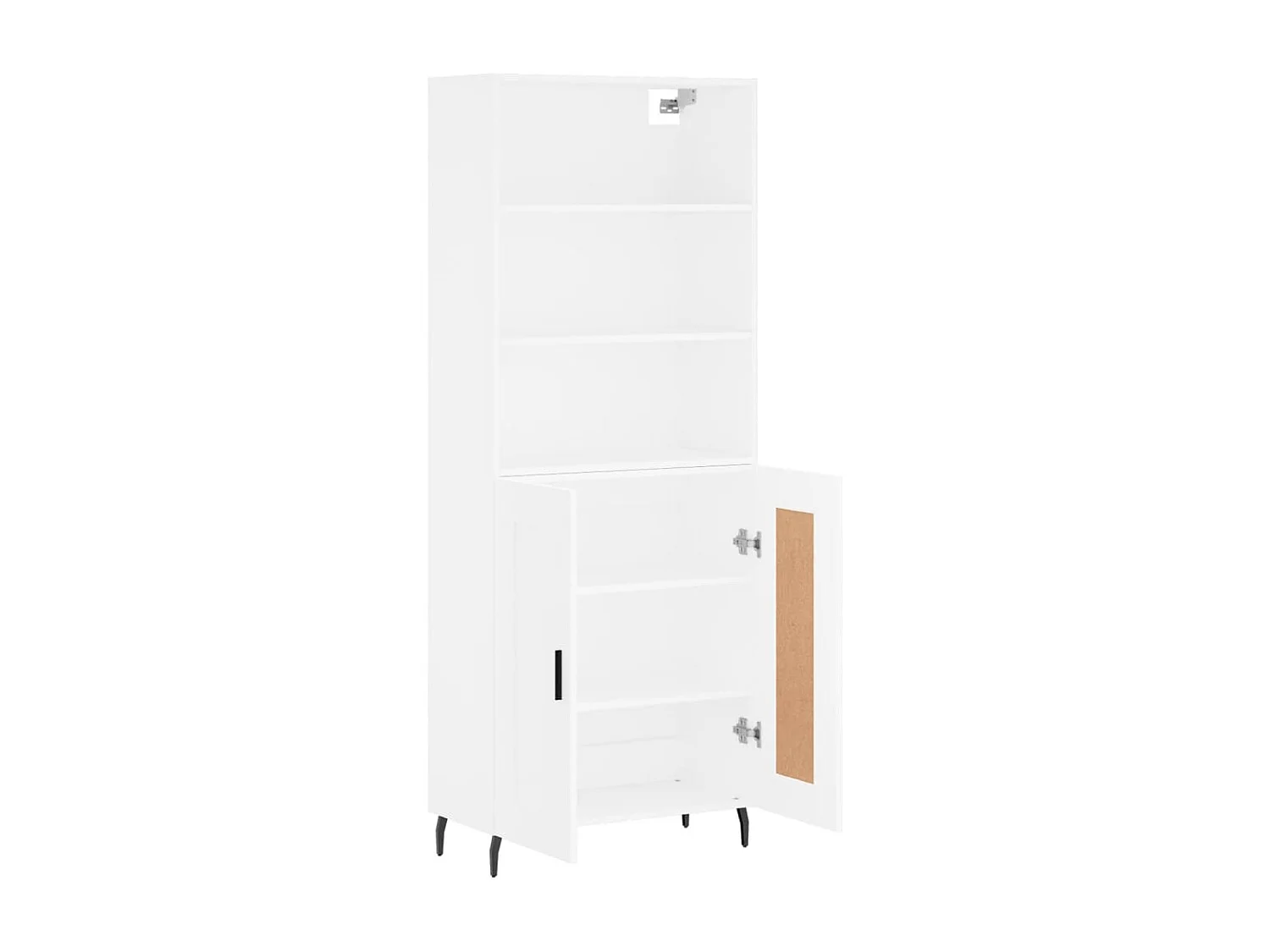 Buffet haut Blanc 69,5x34x180 cm Bois d'ingénierie QWE58459