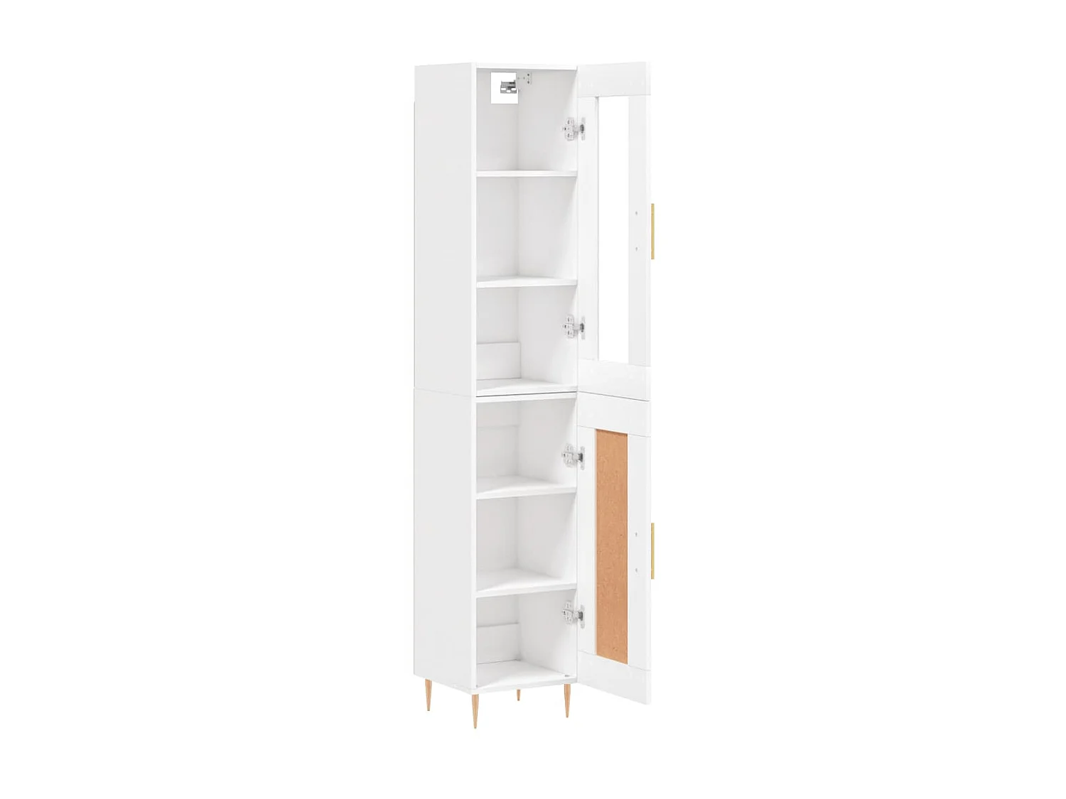 Buffet haut Blanc 34,5x34x180 cm Bois d'ingénierie QWE95667
