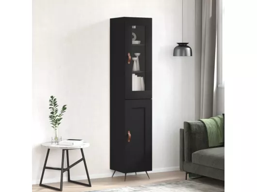 Kauf Unique Highboard,Kommode Schwarz 34,5x34x180 cm Holzwerkstoff -gkd216518